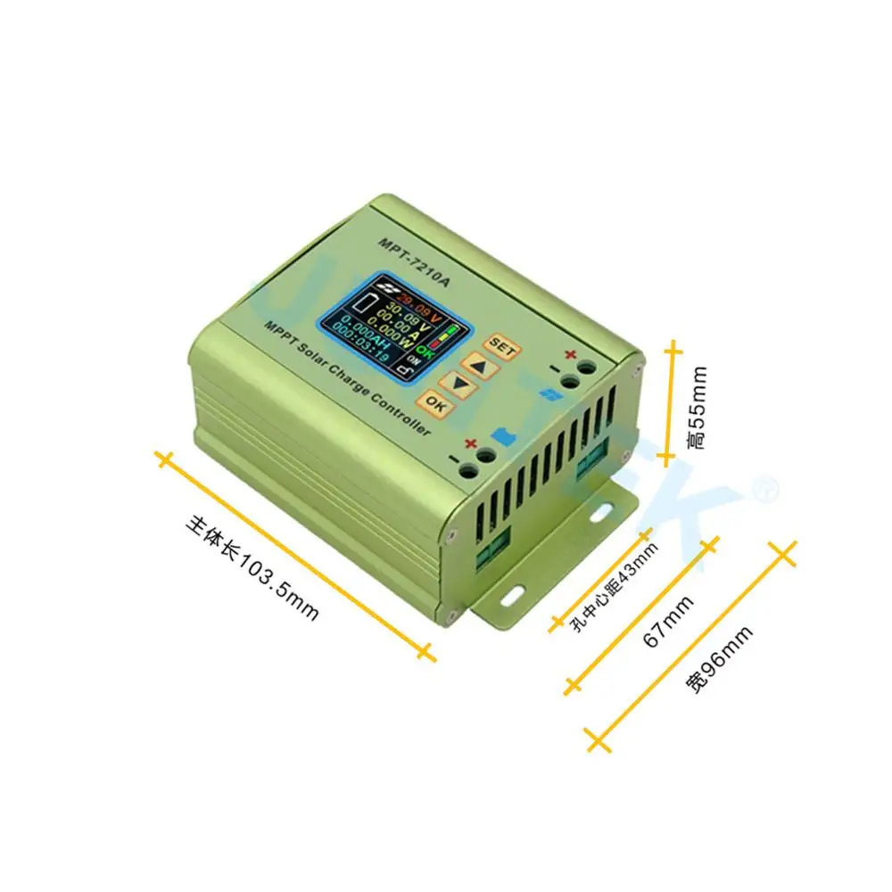 DC12-60V 10A MPPT Солнечный цифровой контроллер зарядки Амперметр Повышающий Модуль 24 В/36 В/48 В/72 в зарядное устройство