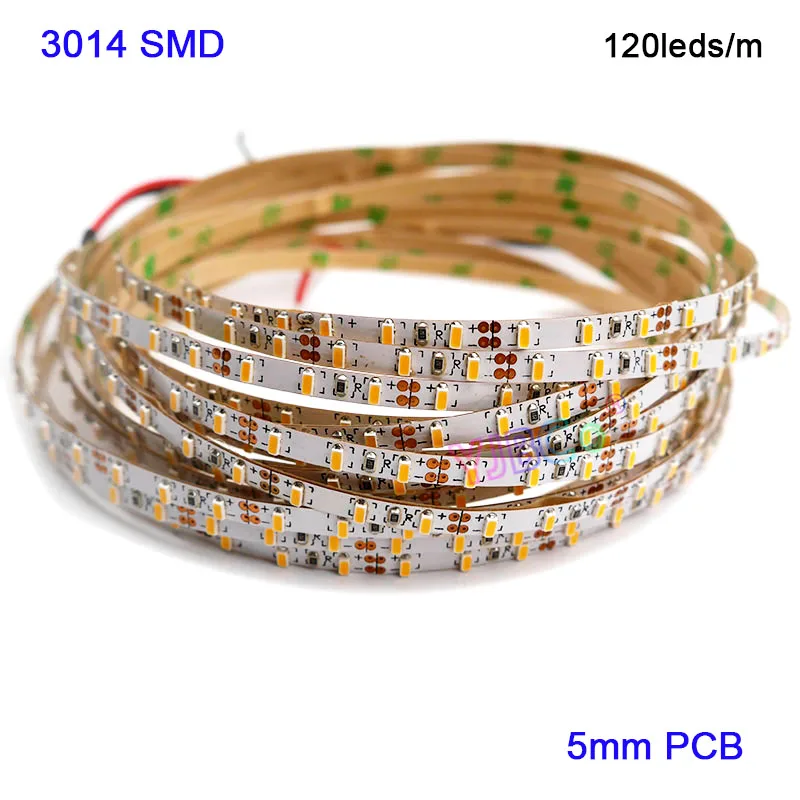 Супер яркий 5 м DC12V 5 мм 3014 SMD высокий яркий 120 светодиодный s/M светодиодная лента натуральный белый/теплый белый/красный/синий/зеленый/желтый