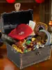 143pcs Kid Pirate Chest Box Golden Box Toy Kit Pirate Eye Sticker Retro Pirate Chest Children's Treasure HuAnt 3