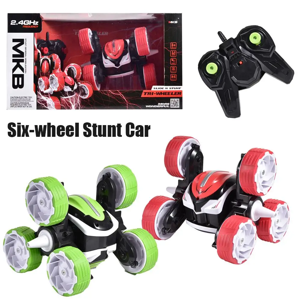 

2.4G Wireless 6-wheel RC Stunt Car 4-channel 360 Degrees Tumbling Vehicles Remote Control Car Toys for Boys Girls
