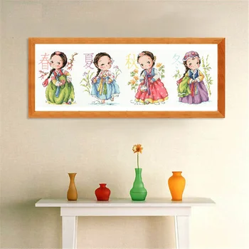 

Cross Stitch Set Chinese Cross-stitch Kit Embroidery Needlework Craft Packages Cotton Fabric Floss New Designs Embroidery G83