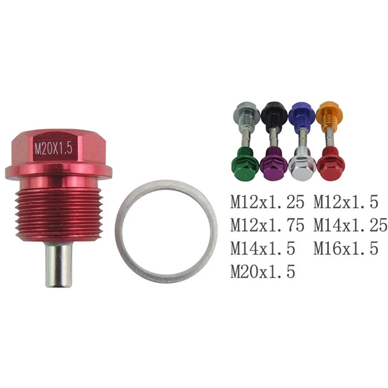 M12x1.25/ M12x1.5/ M12x1.75/ M14x1.25/ M14x1.5/ M16x1.5/ M20x1.5 алюминиевый сплав Магнитная дренажная