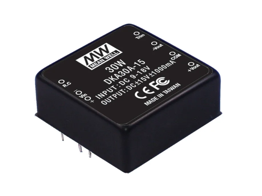 MEAN WELL DKA30 Series 5V 12V 15V 25-30W SMD DC-DC двойной выходной преобразователь Buit-in EMI Fliter |