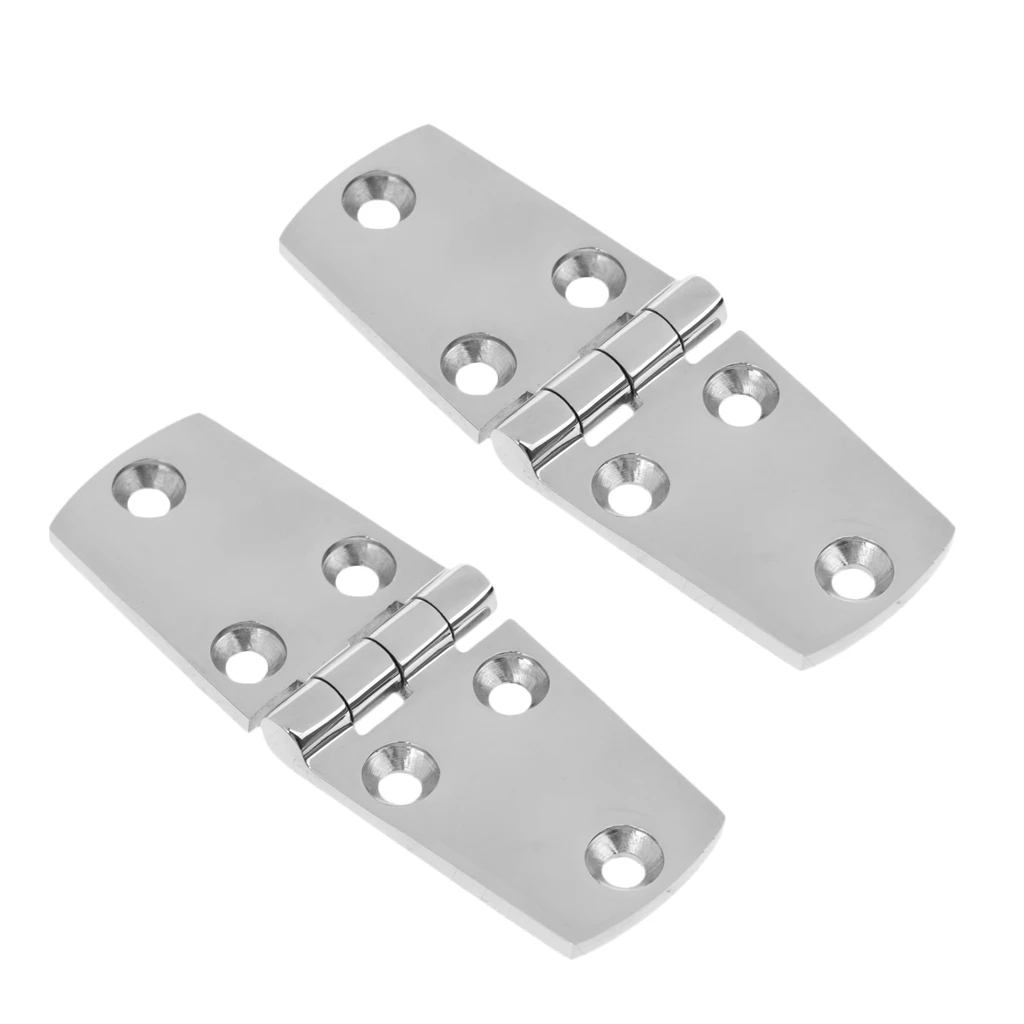 2 Pieces 316 Stainless Steel Marine Boat Door Hinges Cabin Stamp Strap Hinge