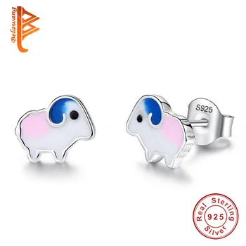 

Wholesale 5PCS 2019 Sale 100% 925 Sterling Silver Naughty Little Sheep Earrings for Women Silver Earrings Jewelry Party Gift