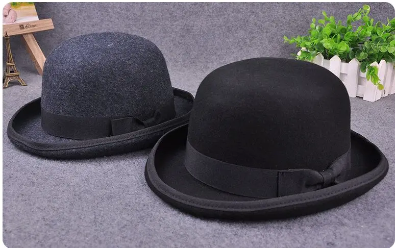 01912-yijie-kris однотонная шерстяная шляпа Fedora в британском стиле мужская женская шляпа для отдыха