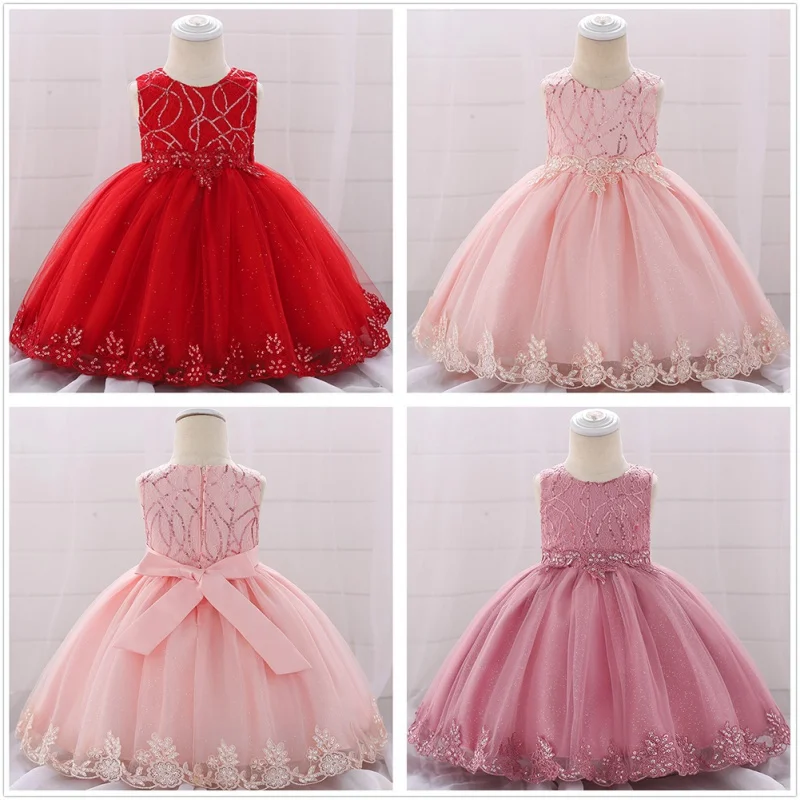 

New Girls Dress Elegant New Year Princess Children Party Dress Wedding Gown Kids Dresses for Girls Birthday Party Wear