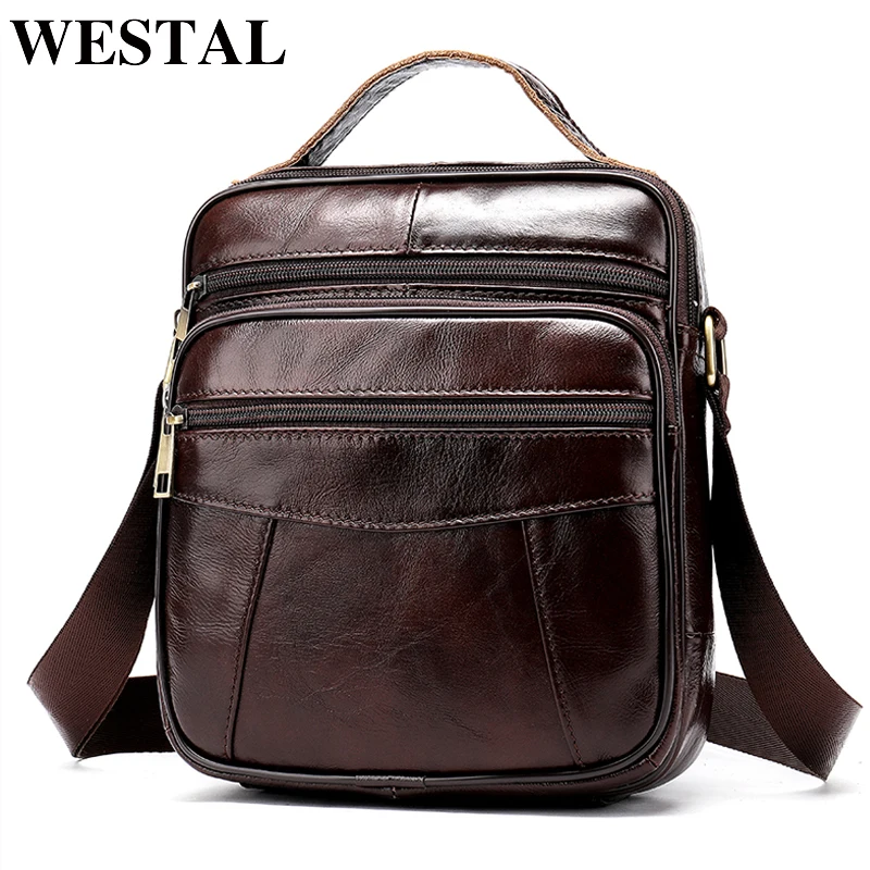 genuine leather crossbody men's bag