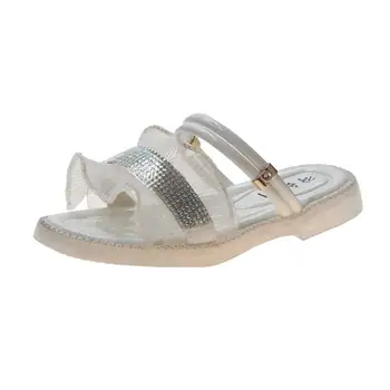 

Girls Slippers Summer Children Kids Baby Girls Lace Candy Color Flat Slipper Casual Shoes Sapatos Infantil Menina Flip Flops