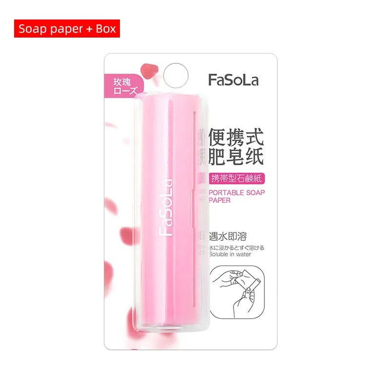 rose with box Креативное портативное дорожное мыло для рук Коробка для мыла одноразовая Pull Тип ароматизированное кусковое листовое пенопластовое Сменное - Цвет: rose with box