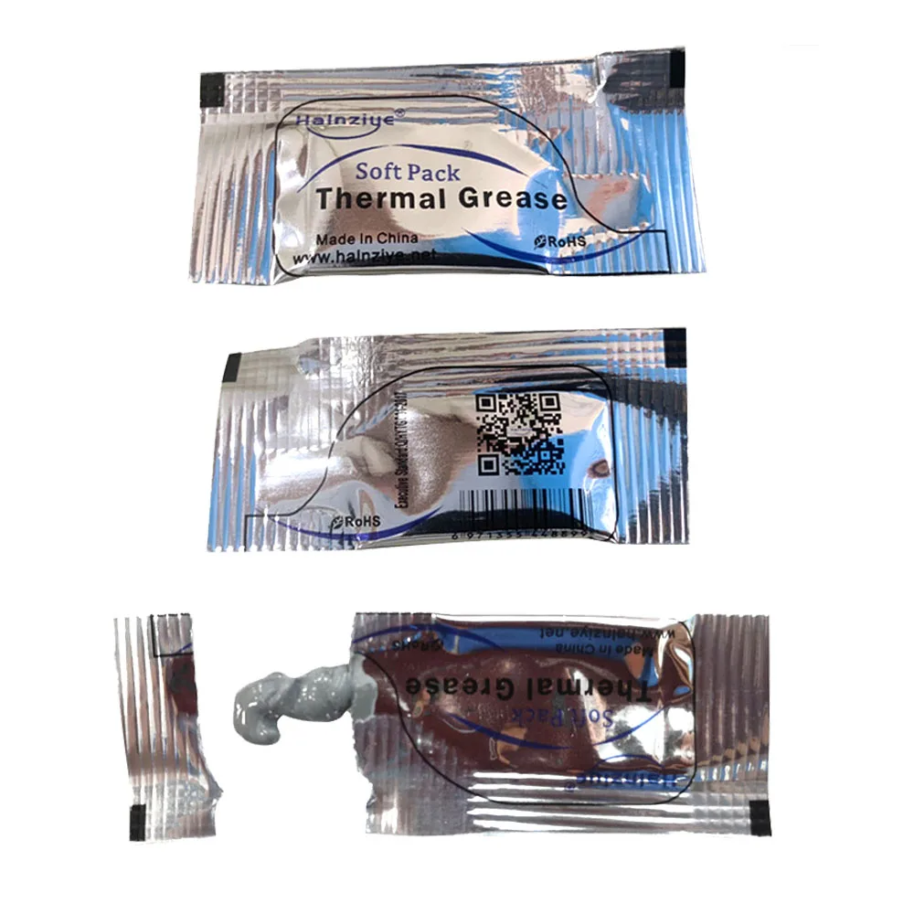 HY810 Thermal Conductive 4.63W/M-K LED Chip COB Grease Paste Silicone Plaster Heat Sink Compound Gray Net Weight 0.5g DIY 20pcs