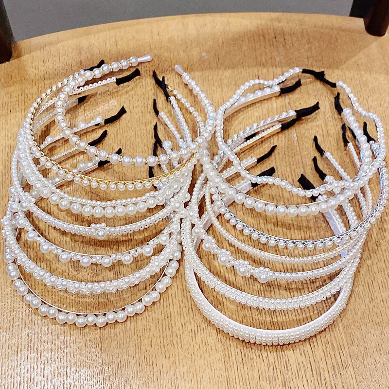 Arianna Set di 3 spille per capelli con perle, cristalli e diamanti