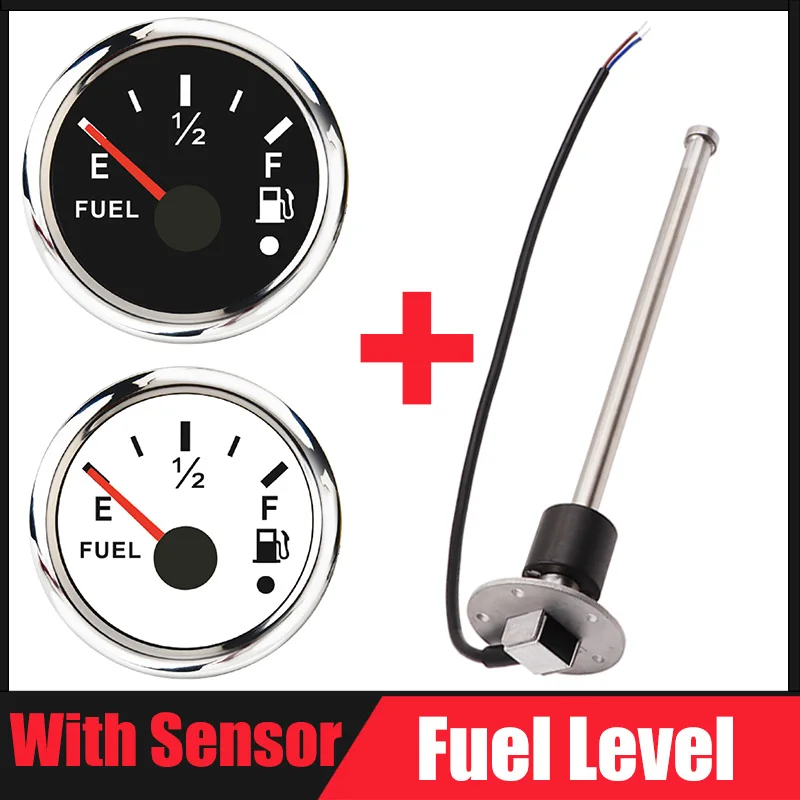52mm Auto Fuel Level Gauges 0190ohm & 24033ohm Fuel Level Meters 12v