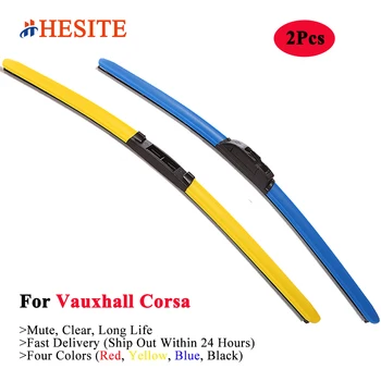

HESITE Colorful Car Wiper Blades For Vauxhall Corsa C D E VXR MK2 MK3 MK4 SE SRI SXI Model Accessories 2005 2008 2013 2015 2019