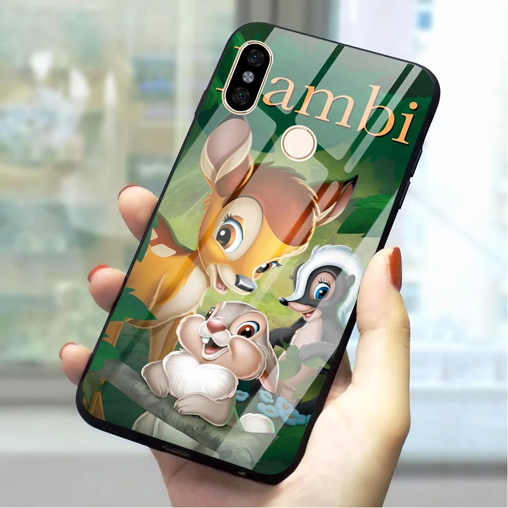 

Bambi Deer Animation Tempered Glass Phone Case for Xiaomi Redmi Note 7 Pro Cover Mi A1 A2 8 Lite 9 F1 Redmi 4X 6A Note 5 6 Pro
