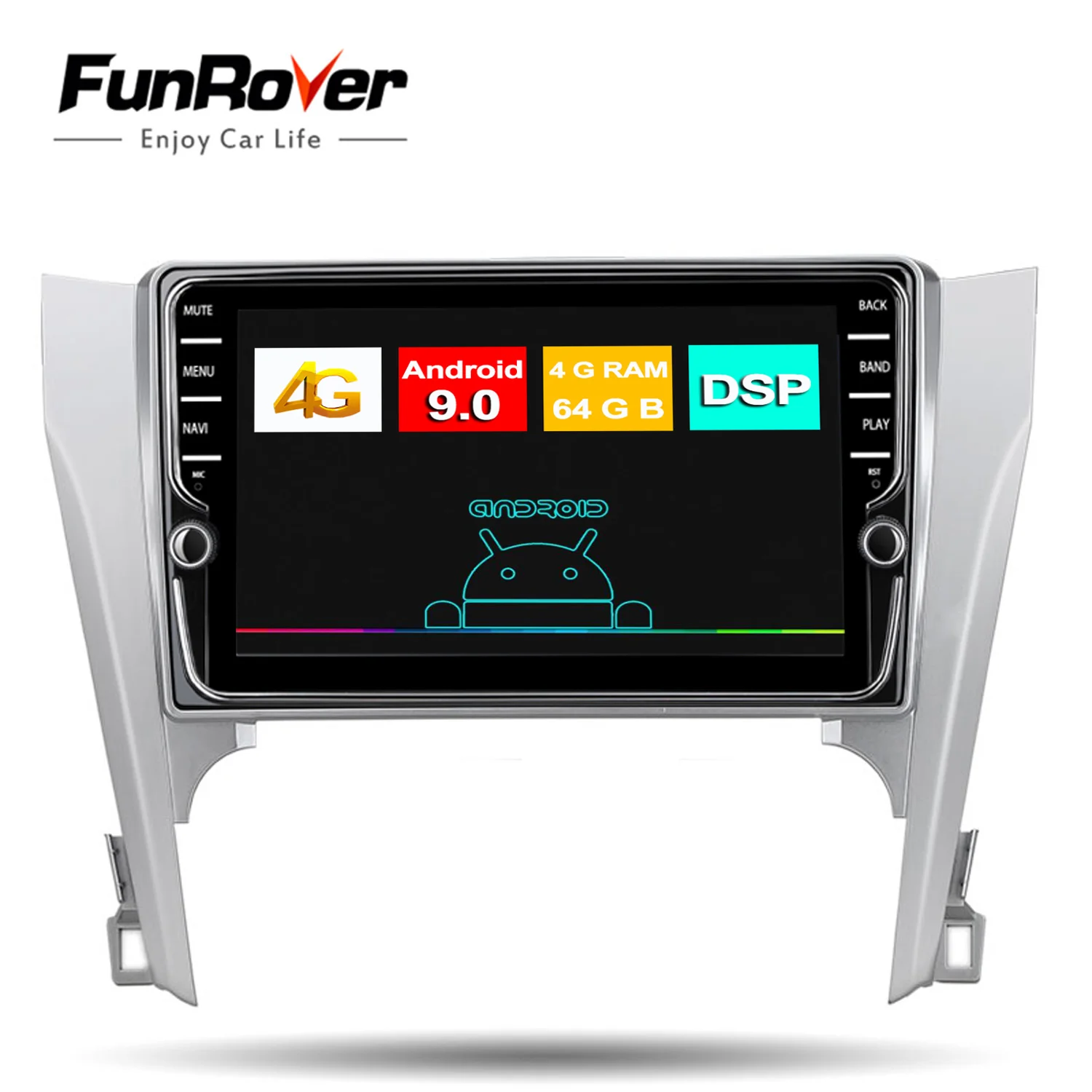 Flash Deal Funrover android 9.0 octa 8 core 2 din car radio multimedia stereo for toyota camry 2012-2014 gps navigation wifi DSP naiv 4gSIM 0