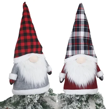 

Merry Christmas Tree Topper Santa Claus Hat Winter Party Tree Decorations Old Man Ornament Christmas Decorations