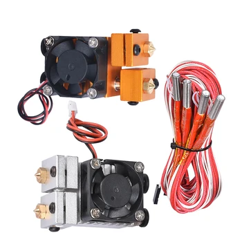 

2 In 2 Out Chimera Hotend Dual Color 1.75MM Filament V6 Nozzle Multi-extrusion 3D Printer Parts All Metal Bowden Extruder Heater