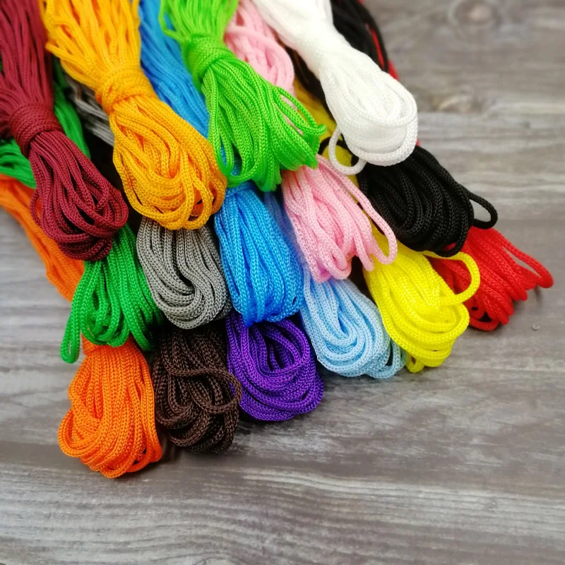 15meters Dia.2mm Strand Core Paracord Bracelet Lanyard Camping Rope Clothesline Survival Parachute Cord