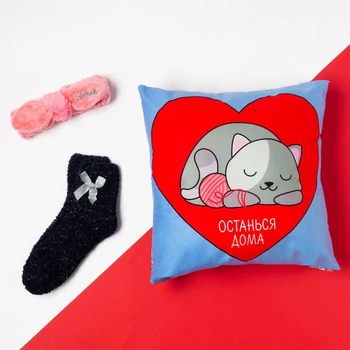 

Gift set "Cat" secret pillow 40x40 cm accessories (2 pcs) 5155040