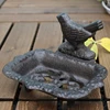 Vintage Black Cast Iron Bird Soap Dish With Three Standing Feet Country Accent Rough Handmade Tabletop Mini Metal Storage Holder 4