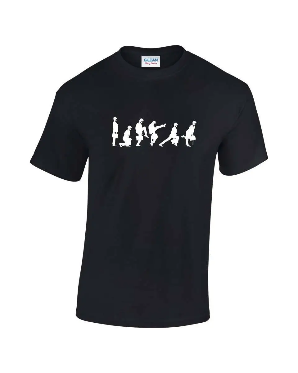 

2019 New High Quality Tee Shirt Evolution Of Man Silly Walks Funny Monty Python Inspired Mens Printed Cool T Shirt 034229