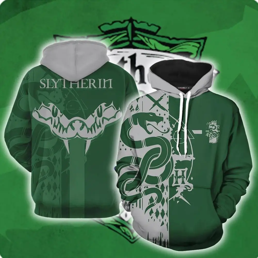 Wizardry Ravenclaw Gryffindor Hufflepuff Slytherin худи с 3D принтом Харадзюку уличная одежда унисекс для мужчин и женщин - Цвет: Style 27 Pullover