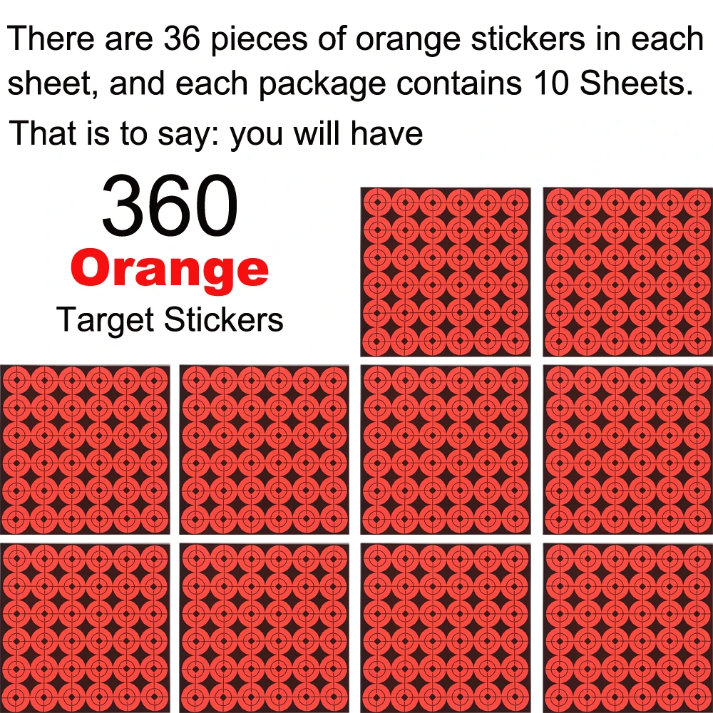 Shooting Target Stickers 360 Pcs/Pack Suitable for target shooting any firearm airgun pellet gun Steel & Plastic BBs shooting targets stickers