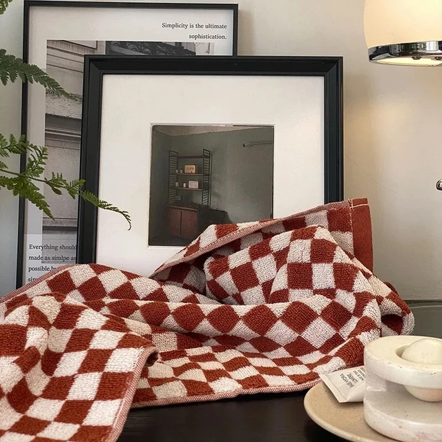 red plaid 70x140cm