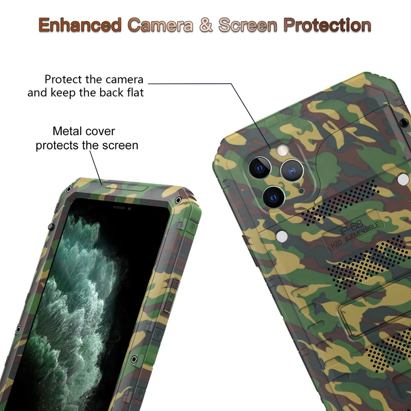 Металлический военный мобильный телефон для iPhone 11 11pro max защита от пыли и