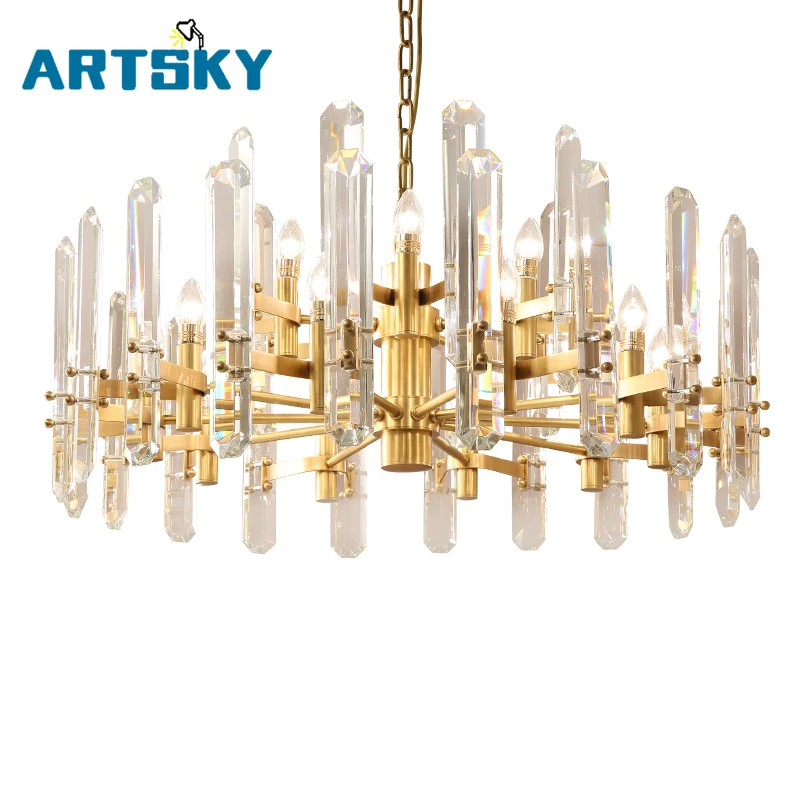 Modern Luxury Dining Room Decorated with Crystal Chandelier for Kitchen Bedroom