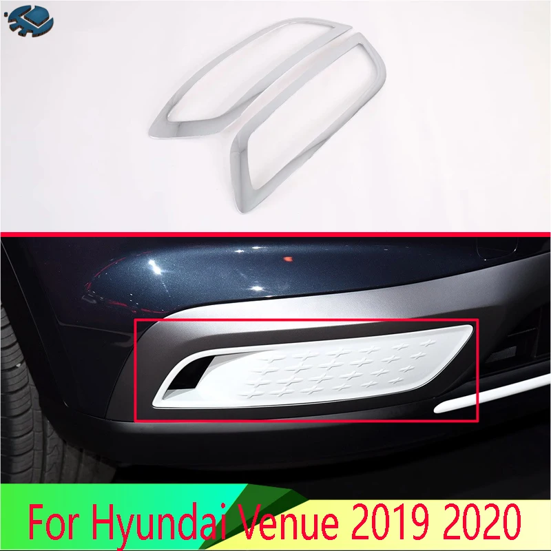 Для hyundai Venue 2019 2020 автомобильные аксессуары ABS Хром передний противотуманный