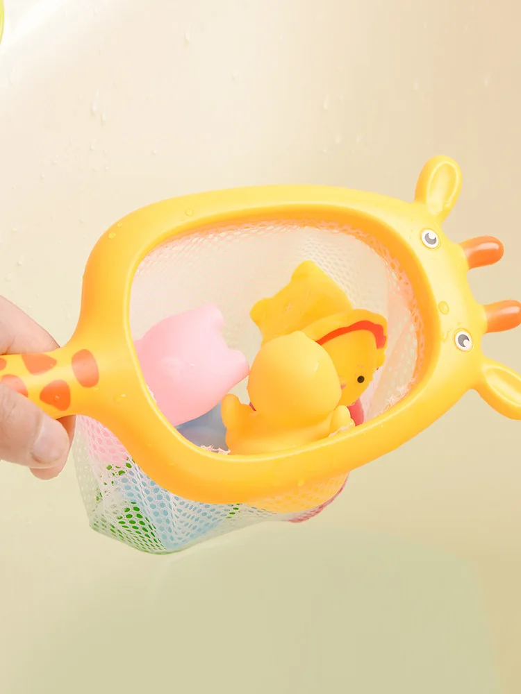 

Baby Fish Catching Play with Water Deer Infant CHILDREN'S Toy Play Water Bath Deer Kitten Fishing Dredge Set