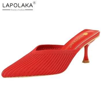 

Lapolaka 2020 Fashion Thin Heels Dropship Pumps Woman Shoes Slip On Pointed Toe Novelty Summer Shoes Women Pumps Mules