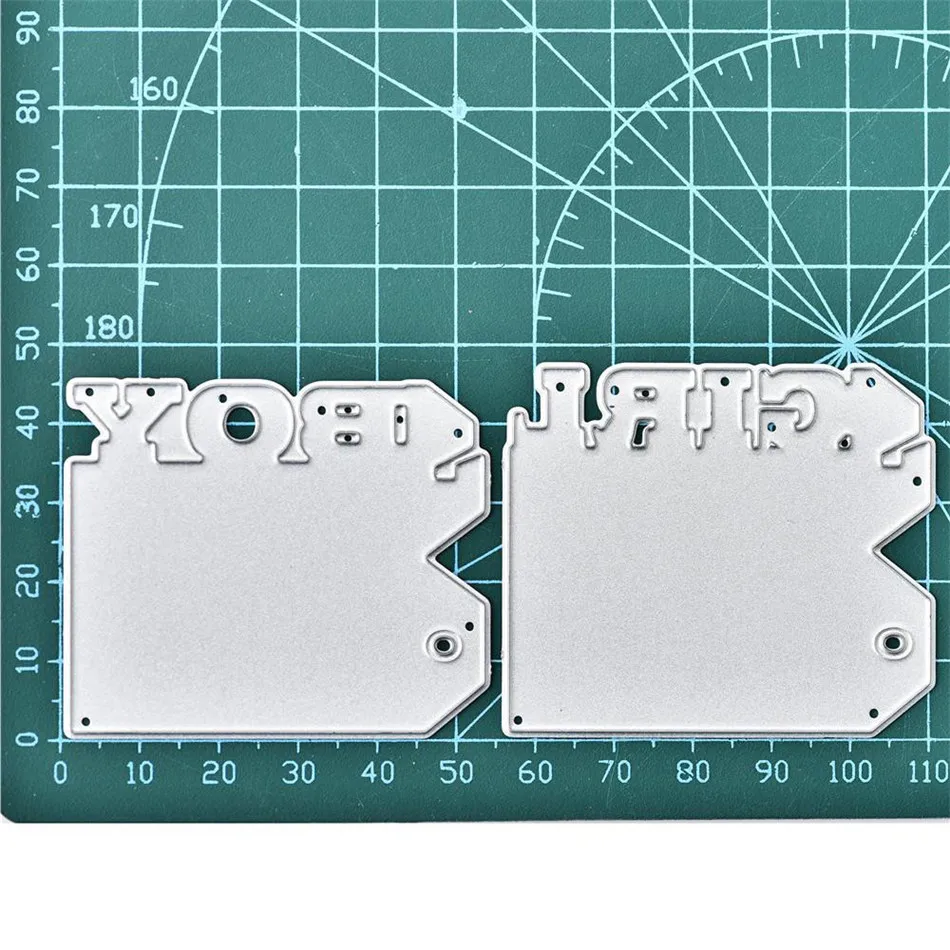 Naifumodo Tag Dies мальчик девочка новорожденный металлические режущие штампы для скрапбукинга карты альбом тиснение Diecut шаблон