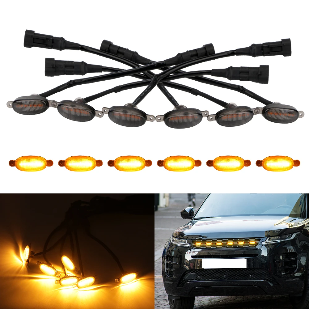 Luces LED DRL para rejilla de coche, de 12V estroboscópica, accesorios automotrices para Toyota Tacoma, Ford F150, RAPTOR, camioneta, todoterreno, 4x4|Lámpara de señalización| - AliExpress