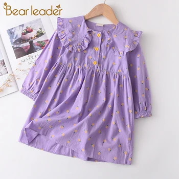 

Bear Leader Girls Casual Floral Dresses 2020 New Girl Flowers Dress Kids Autumn Party Costume Long Sleeve Vestidos Clothing 2 7Y