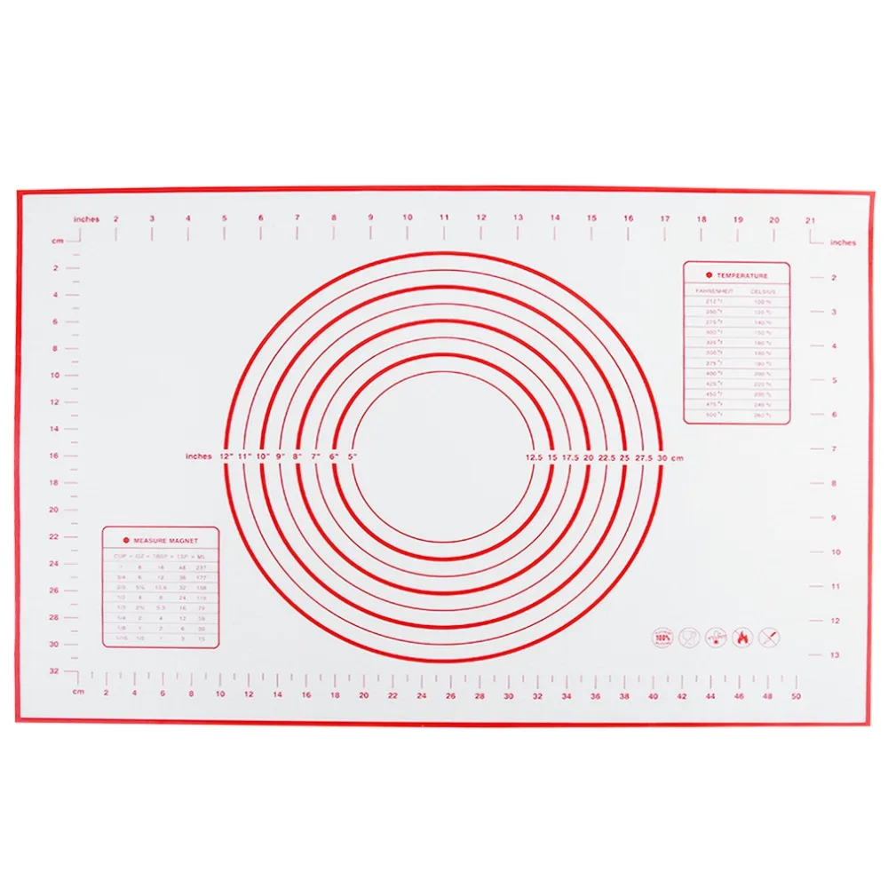 60*40 см настольные силиконовые коврики для выпечки тестораскатки и резки тесто для помадки, пирога, печенья инструменты