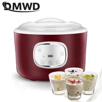 DMWD 1L Smart Automatic Electric Yogurt Maker Natto Rice Wine Machine With stainless steel liner 4 Glass Cups Kithchen Appliance 1