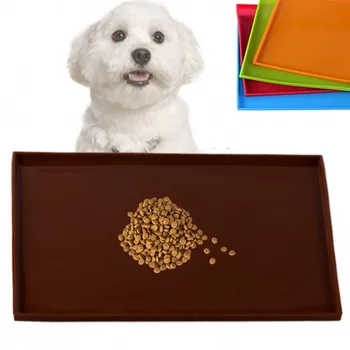 

2020 New Pet Feeding Pad Waterproof Dog Placemat Spillproof Food Silicone Mat 31*26cm Pets Puppy Cat Non Slip Bowl Mat For Dogs