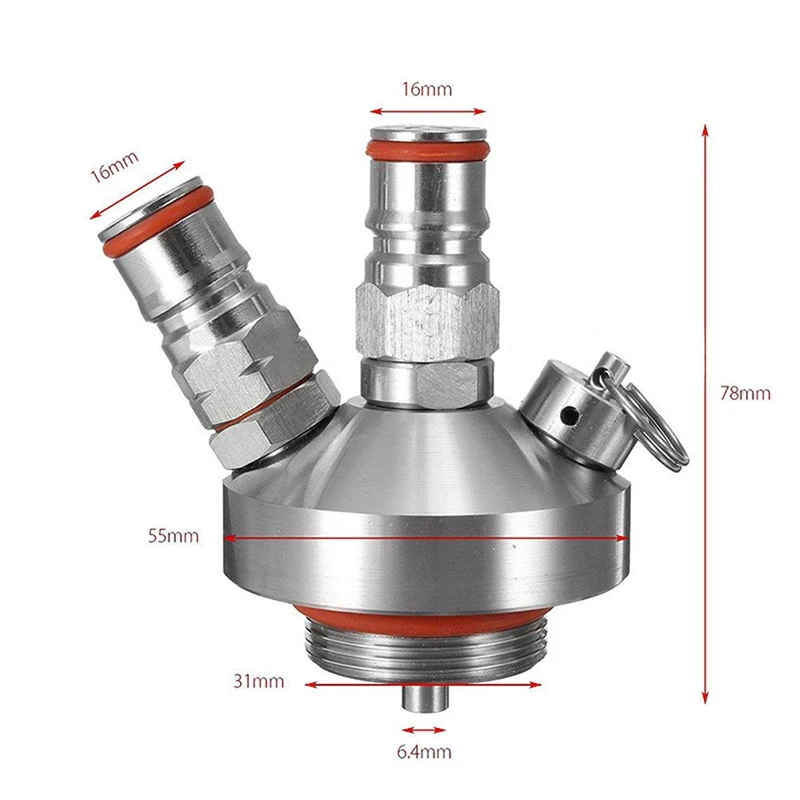 

304 Stainless Steel Mini Keg Beer Barrel Spear Tap Dispenser With Ball Lock Hose