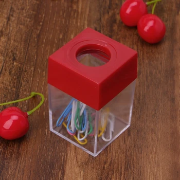

1Pc Magnetic Clip Dispenser Paper Holder Square Box Case Random Color Q6PA