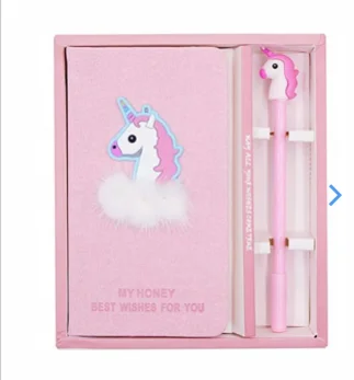 

Children's Diaries Writing Book Notebook Unicorn with A Pen Set Combination Birthday Present Set for Planner School Study Office
