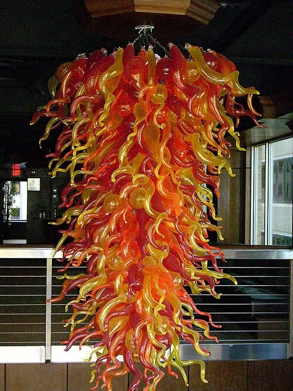 

Free Shipping Large Classic Orange Color Murano Glass Pendant Lobby Hanging Lighting Fixture Ceiling