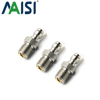

New Paintball Airsoft Air Gun PCP 8MM Male Quick Head Connection Check Valve One Way Foster Stainless Steel Fill Nipple M10*1