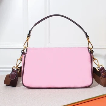 

Luxury Designer women's bag 20 new French bag single shoulder cross canvas double f bag f home color splicing MINI SQUARE bag