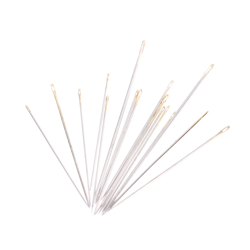 16Pcs/set Gold Eye Needle Large Leather Hand Sewing Needles Embroidery
