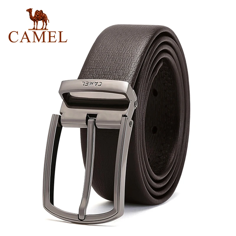 Модный мужской ремень CAMEL из натуральной кожи деловой Универсальный