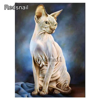 

art Diamond Painting Sphynx cat 5d DIY Diamond Embroidery Square Round drill Diamond Mosaic rhinestone painting animal TT1500