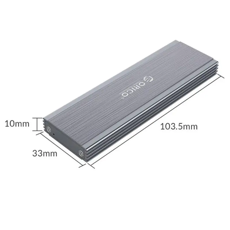 ORICO M.2 NGFF SATA SSD Корпус чехол USB 3,1 type-C жесткий диск коробка 5 Гбит/с для 2280 м2 твердотельный диск Алюминиевый